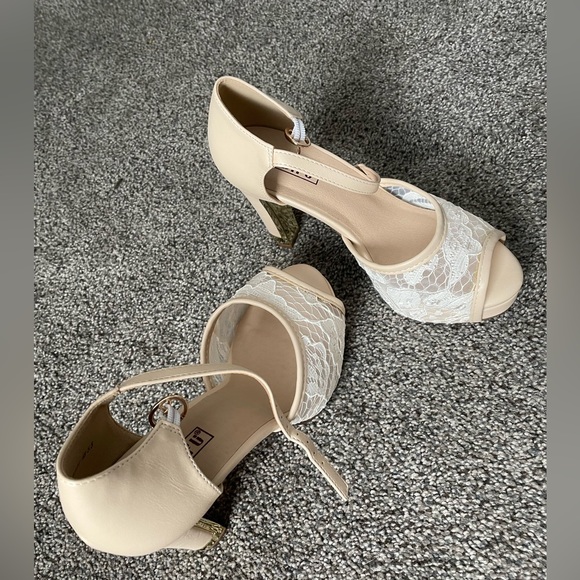 IDIFU Women's IN4 Mary Platform Chunky High Heels
Sandals Peep Toe Dress Bridal - Picture 6 of 11